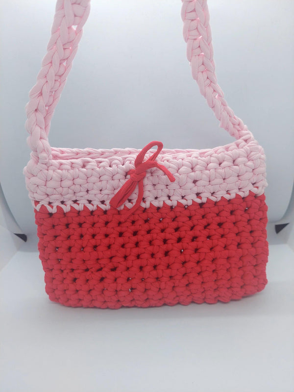 Pink Crossbody Bag, Handbag  Crochet, Shoulder Bag Crochet, Colorful Perfect for Any Outfit, Gift For Her, Handle Bag, Crochet Handmade