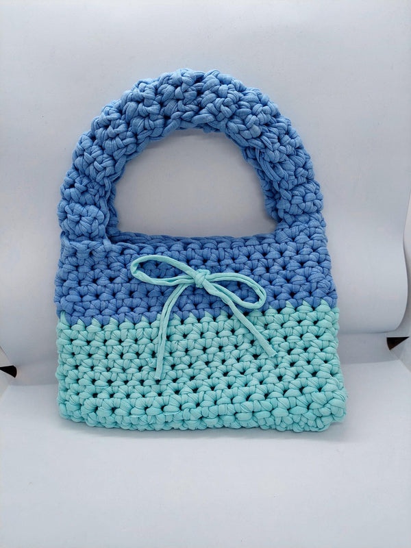 Chic Handmade Blue Crochet Crossbody Bag - Stylish Shoulder Accessory for Any Occasion