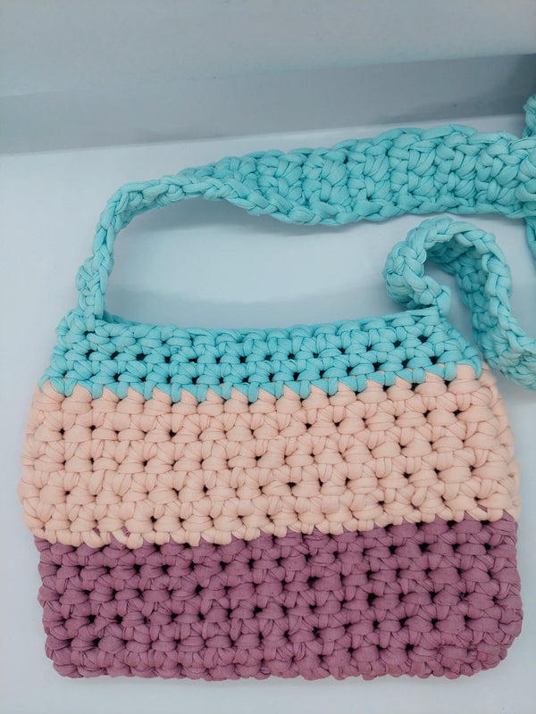 Vibrant Crochet Crossbody Handbag, Stylish Shoulder Bag for Any Occasion, Handmade Gift for Her