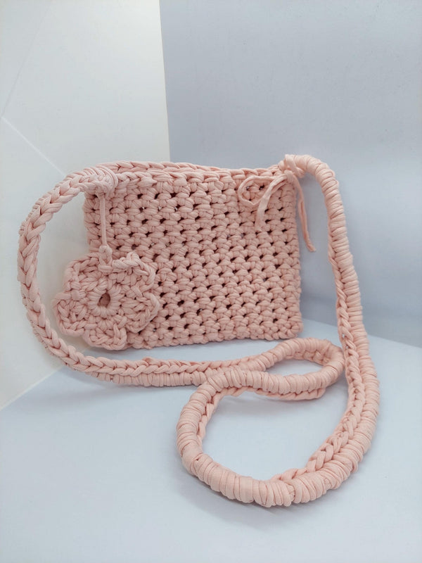 Pink Crossbody Bag, Handbag  Crochet, Shoulder Bag Crochet, Colorful Perfect for Any Outfit, Gift For Her, Handle Bag, Crochet Handmade