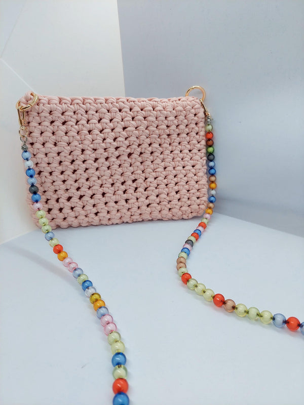 Pink Crossbody Bag, Handbag  Crochet, Shoulder Bag Crochet, Colorful Perfect for Any Outfit, Gift For Her, Handle Bag, Crochet Handmade