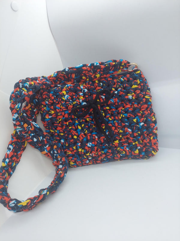 Vibrant Handmade Crochet Shoulder Bag, Colorful Accessory for Any Occasion, Unique Gift for Her, Stylish Handle Bag, Artistic Floral Design