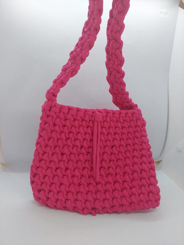 Pink Crossbody Bag, Handbag  Crochet, Shoulder Bag Crochet, Colorful Perfect for Any Outfit, Gift For Her, Handle Bag, Crochet Handmade