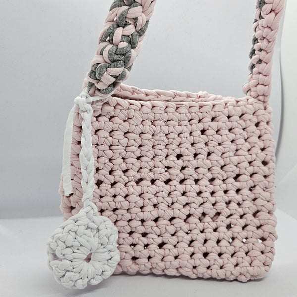 Pink Crossbody Bag, Handbag  Crochet, Shoulder Bag Crochet, Colorful Perfect for Any Outfit, Gift For Her, Handle Bag, Crochet Handmade