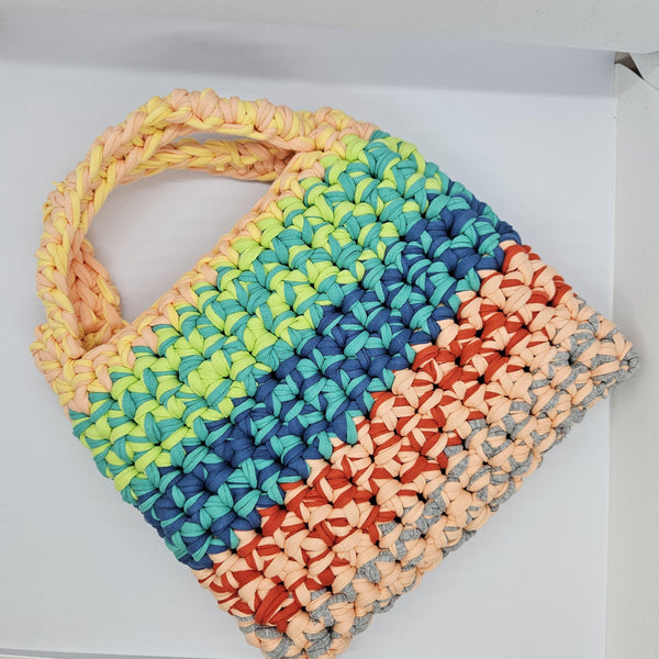 Vibrant Handmade Crochet Crossbody Bag - Perfect Blend of Sporty and Chic