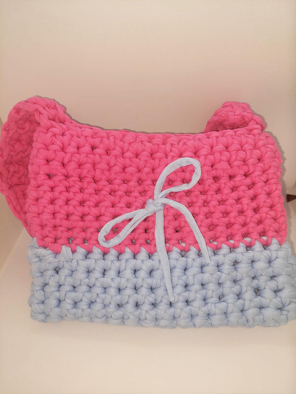 Pink Crossbody Bag, Handbag  Crochet, Shoulder Bag Crochet, Colorful Perfect for Any Outfit, Gift For Her, Handle Bag, Crochet Handmade