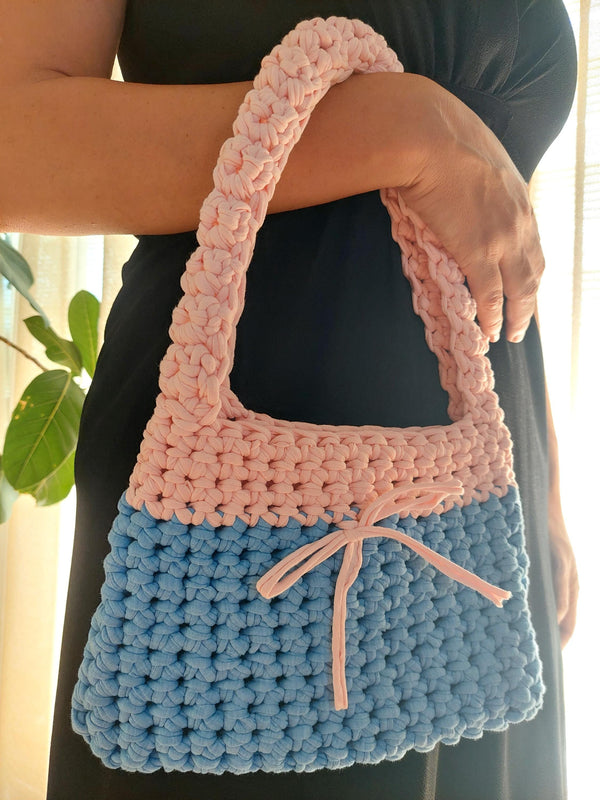 Vibrant Crochet Crossbody Handbag, Colorful Shoulder Tote, Unique Handmade Accessory, Perfect Gift for Her