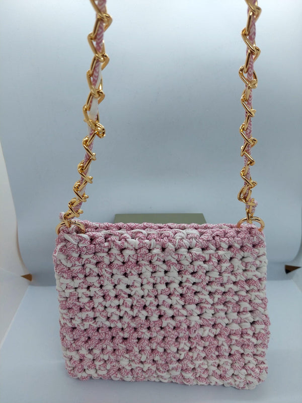 Pink Crossbody Bag, Handbag  Crochet, Shoulder Bag Crochet, Colorful Perfect for Any Outfit, Gift For Her, Handle Bag, Crochet Handmade