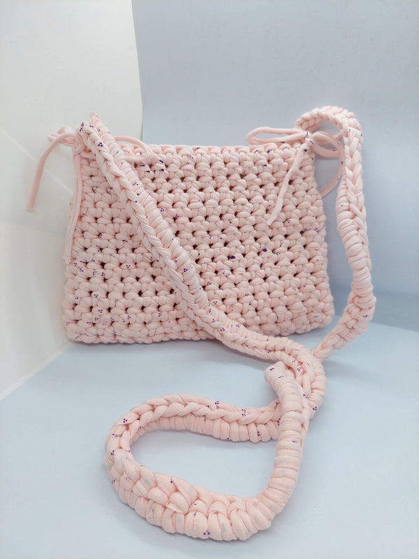 Pink Crossbody Bag, Handbag  Crochet, Shoulder Bag Crochet, Colorful Perfect for Any Outfit, Gift For Her, Handle Bag, Crochet Handmade